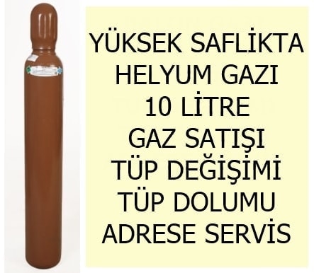 10 litre Y�ksek Safl�kta Helyum gaz� t�p�