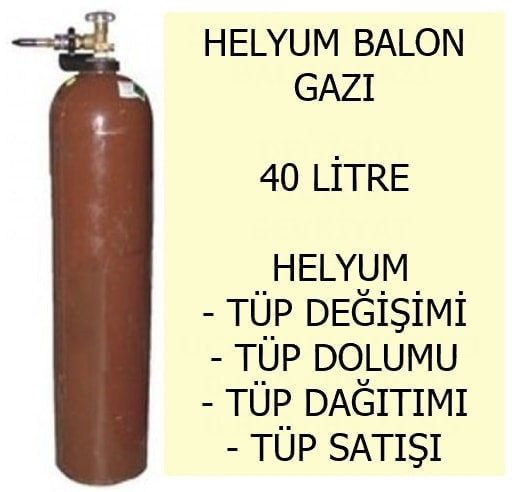 40 litre Helyum gaz� t�p�