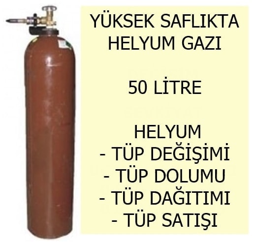50 litre Y�ksek Safl�kta Helyum gaz� t�p�